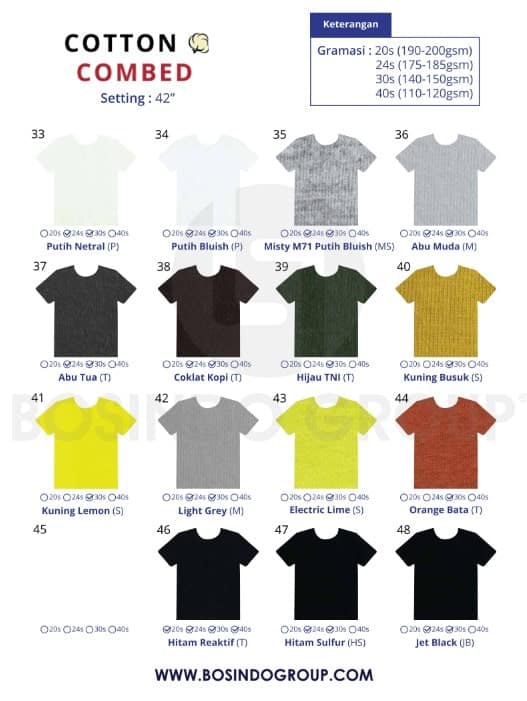 Katalog Warna Kaos Cotton Combed (3)
