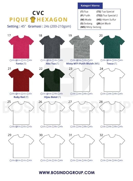 Katalog Warna Kaos Polo Lacoste Pique (5)